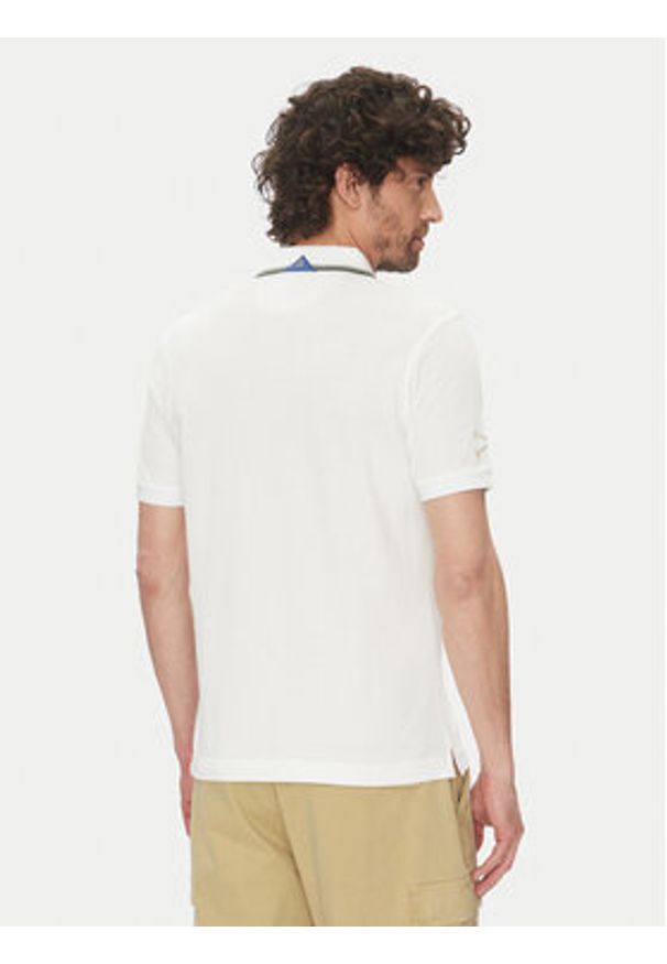 La Martina Polo Achille MAPG30 PK097 Biały Regular Fit. Typ kołnierza: polo. Kolor: biały. Materiał: bawełna