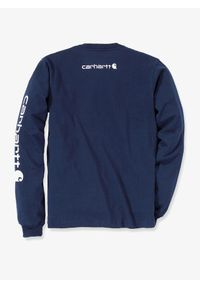 Koszulka z długim rękawem męska Carhartt Sleeve Logo T-Shirt L/S. Kolor: niebieski. Długość rękawa: długi rękaw. Długość: długie