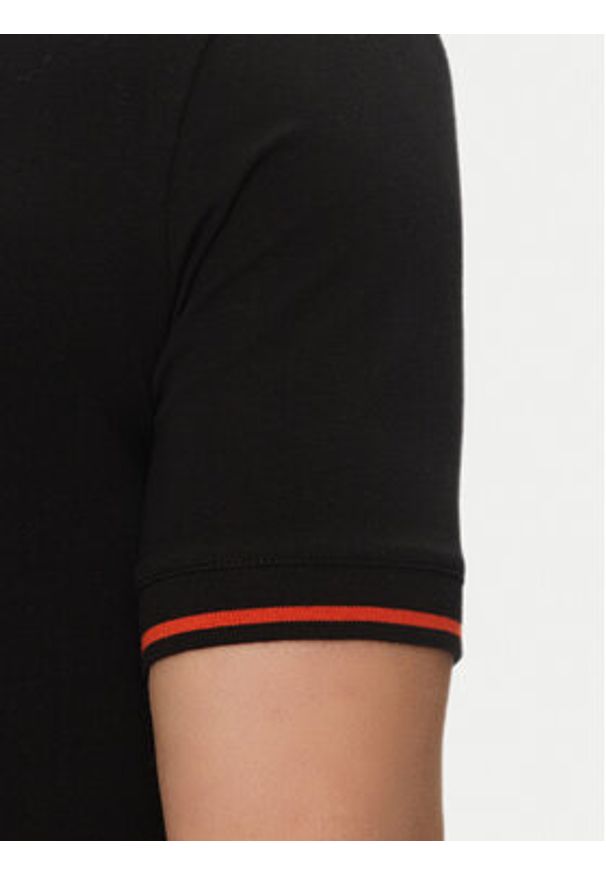 Karl Lagerfeld - KARL LAGERFELD T-Shirt 755020 552221 Czarny Regular Fit. Typ kołnierza: dekolt w karo. Kolor: czarny. Materiał: bawełna