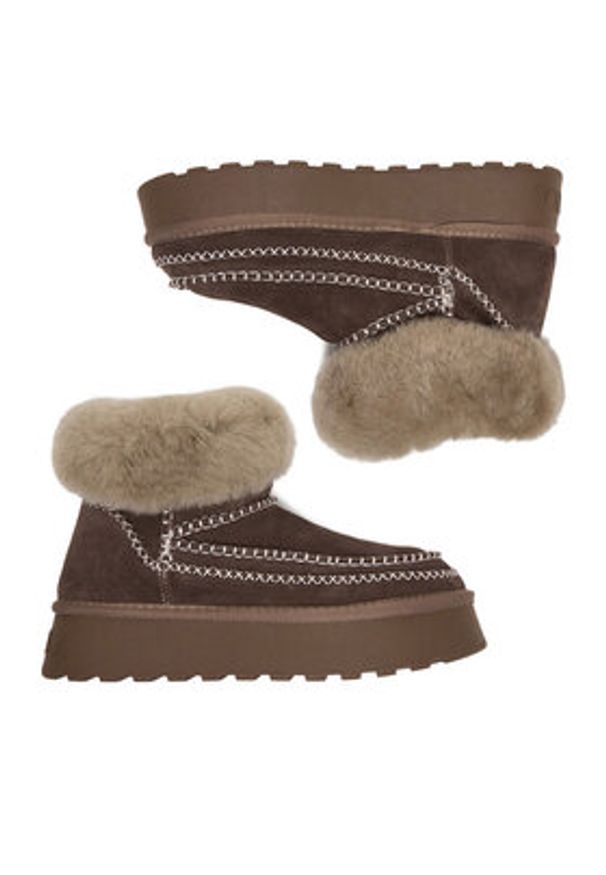 Badura Śniegowce C-IZI-TS6294-01 Brązowy. Kolor: brązowy. Materiał: zamsz, skóra