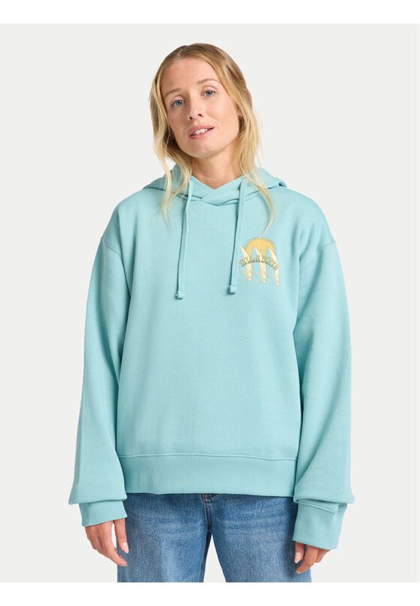 Billabong Bluza Ready And Set EBJSF00184 Turkusowy Loose Fit. Kolor: turkusowy. Materiał: bawełna