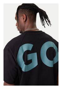 Hugo - HUGO T-Shirt Nalftee 50552485 Czarny Loose Fit. Kolor: czarny. Materiał: bawełna #4
