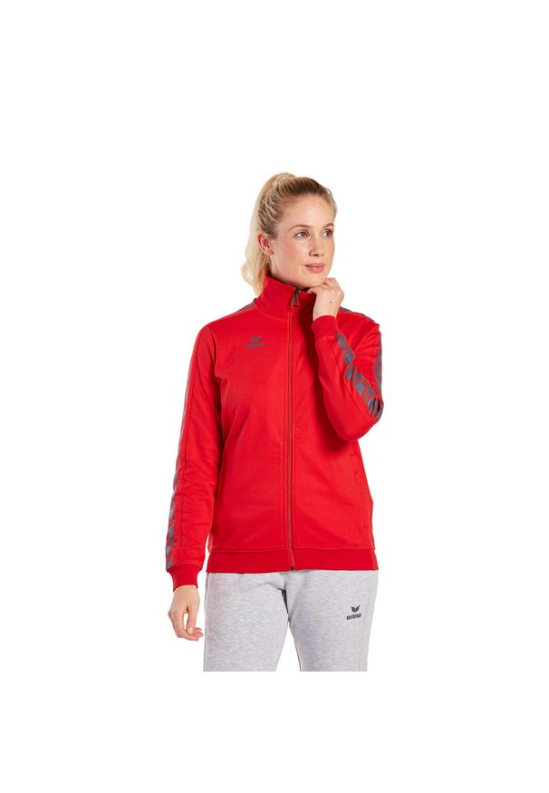 ERIMA - Damska bluza dresowa Erima Essential Team. Kolor: czerwony. Materiał: dresówka. Sport: fitness