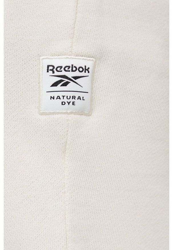 Reebok Classic Spodnie bawełniane męskie kolor kremowy gładkie. Kolor: beżowy. Materiał: bawełna. Wzór: gładki
