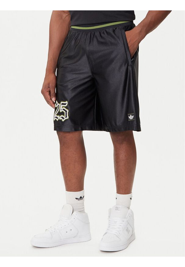 Adidas - adidas Szorty sportowe Number Graphic JY2769 Czarny Loose Fit. Kolor: czarny. Materiał: syntetyk. Styl: sportowy