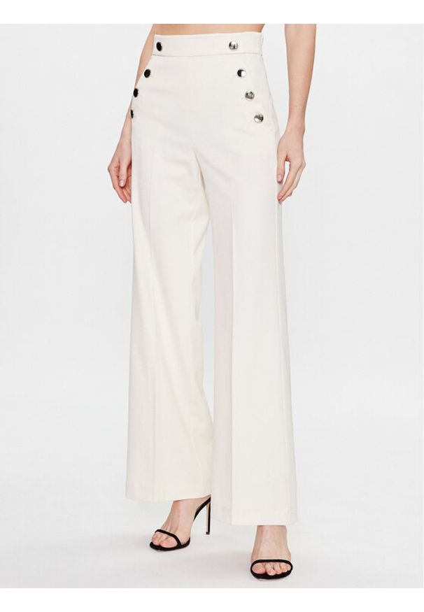 Marella Spodnie materiałowe Hiamre 2331310631 Écru Loose Fit. Materiał: syntetyk