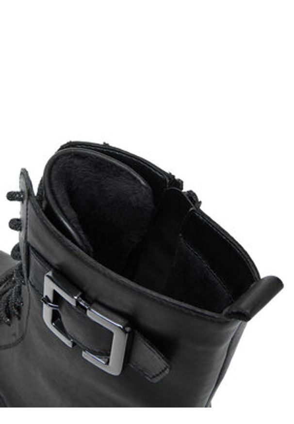 Remonte Trzewiki D1W82-00 Czarny. Kolor: czarny. Materiał: skóra