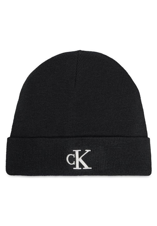 Calvin Klein Czapka Monogram Embro Beanie K50K512145 Szary. Kolor: szary. Materiał: poliester