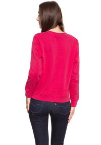 Wrangler - BLUZA WRANGLER DAMSKA CREW SWEAT BRIGHT ROSE W6079HYVC 112130450. Wzór: nadruk #4