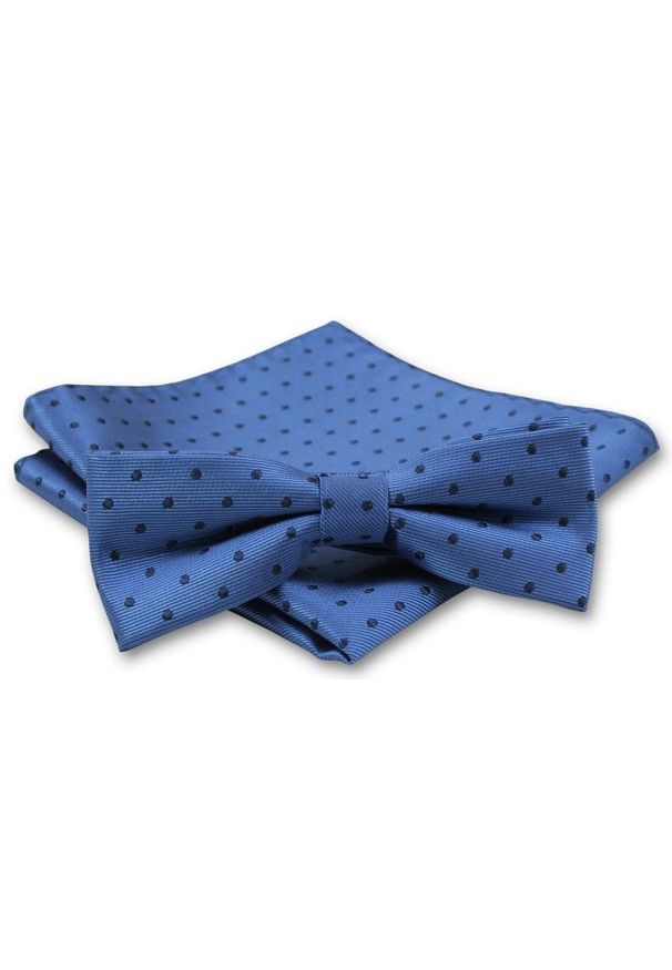 Niebieska muszka Alties w grochy, elegancka