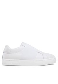 Calvin Klein Jeans Sneakersy Classic Cupsole Elastic YM0YM00571 Biały. Kolor: biały. Materiał: skóra