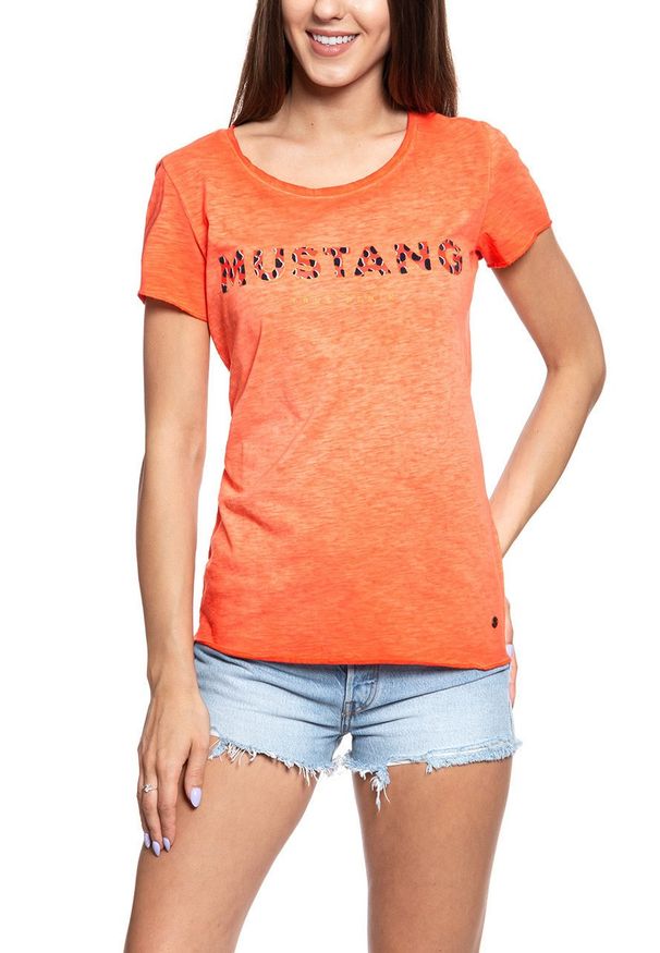 Mustang - MUSTANG T SHIRT DAMSKI Alexia C Print 1009029 7097. Wzór: nadruk