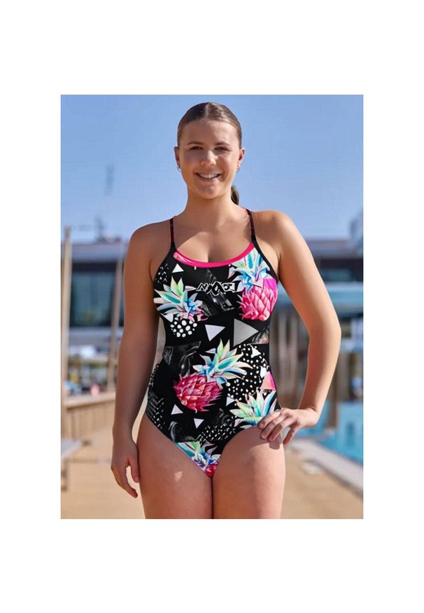 AMANZI - Amanzi Damski Kostium Kąpielowy Havana Pro Back – Rozmiar 38. Kolor: różowy, wielokolorowy, czarny