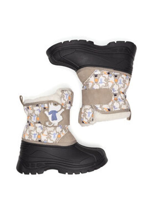Moomin Śniegowce AW24-325MMN Beżowy. Kolor: beżowy. Materiał: materiał