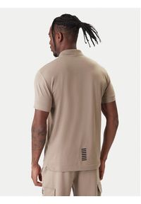 EA7 Emporio Armani Polo 8NPF14 PJVQZ U6167 Beżowy Regular Fit. Typ kołnierza: polo. Kolor: beżowy. Materiał: bawełna #3
