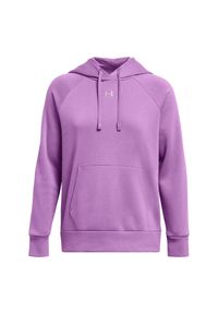 Under Armour - Damska Bluza Z Kapturem Rival Fleece Hoodie. Typ kołnierza: kaptur. Kolor: fioletowy