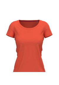 Stedman - Koszulka Damska Claire Crew Neck Relaxed Fit T-shirt. Kolor: czerwony