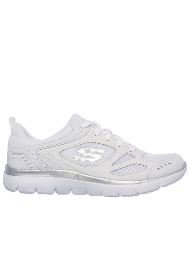 skechers - Buty Skechers Summits Suited 12982WSL - białe. Kolor: biały. Materiał: tkanina, syntetyk, materiał. Szerokość cholewki: normalna. Model: Skechers Sport
