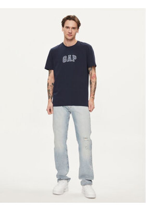 GAP - Gap T-Shirt 570044-03 Granatowy Regular Fit. Kolor: niebieski. Materiał: bawełna
