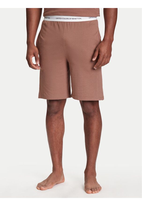 United Colors of Benetton - United Colors Of Benetton Szorty piżamowe 30964900D Beżowy Regular Fit. Kolor: beżowy. Materiał: bawełna
