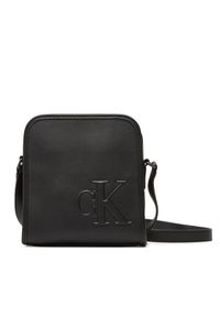 Calvin Klein Saszetka Sculpted Impression Reporter 18 LV04G3157G Czarny. Kolor: czarny. Materiał: skóra