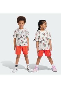 Adidas - Zestaw Disney Mickey Mouse Tee. Kolor: biały, wielokolorowy. Wzór: motyw z bajki. Styl: sportowy