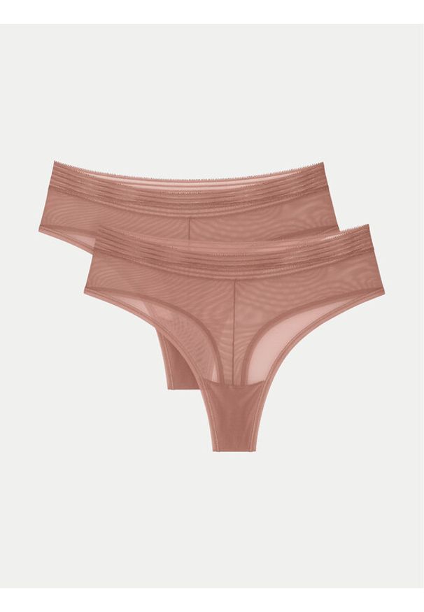 Triumph Komplet stringów Tempting Sheer 10218590 Beżowy. Kolor: beżowy. Materiał: syntetyk