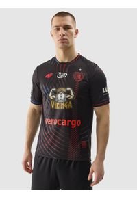 4f - Koszulka klubowa wyjazdowa z sezonu 2023/24 męska 4F x Piast Gliwice - czarna. Kolor: czarny. Materiał: dzianina #1