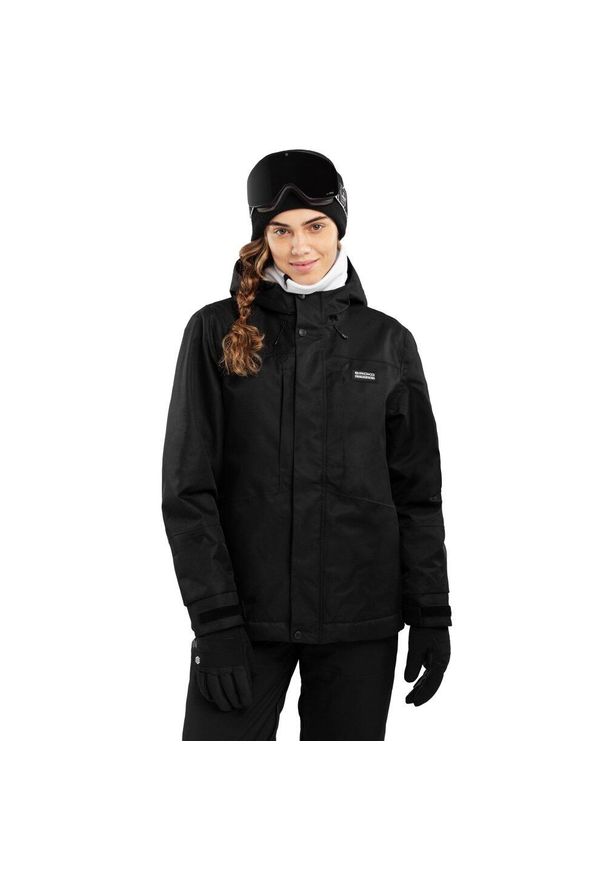 SIROKO - Damska kurtka snowboardowa Sporty zimowe Siroko W4-W Vostock. Kolor: czarny. Sezon: zima. Sport: snowboard