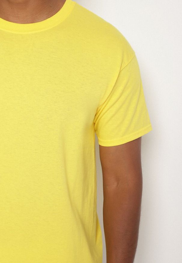 Born2be - Żółta Bawełniana Koszulka T-shirt w Stylu Basic Malorisa. Okazja: na co dzień. Kolor: żółty. Materiał: bawełna. Styl: klasyczny, casual, elegancki