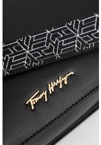 TOMMY HILFIGER - Tommy Hilfiger torebka kolor czarny. Kolor: czarny. Rodzaj torebki: na ramię