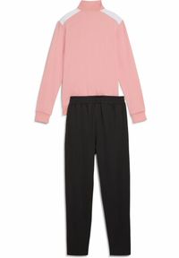 Dres Puma Poly Suit Op, Kobiety. Kolor: różowy. Materiał: dresówka, poliester. Wzór: nadruk