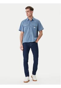 Guess Jeans Koszula M6GH61 WN861 Niebieski Regular Fit. Kolor: niebieski. Materiał: bawełna #3