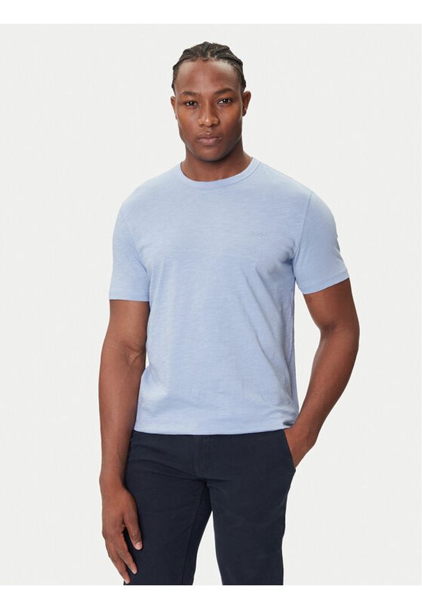 BOSS T-Shirt Tegood 50508243 Błękitny Regular Fit. Kolor: niebieski. Materiał: bawełna