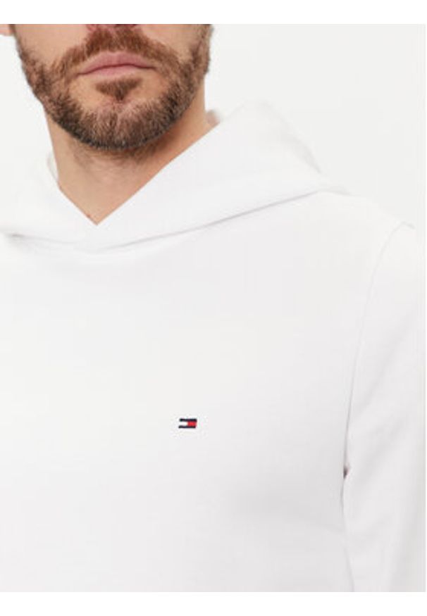 TOMMY HILFIGER - Tommy Hilfiger Bluza Flag Logo MW0MW34266 Biały Regular Fit. Kolor: biały. Materiał: bawełna
