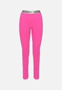 Born2be - Fuksjowe Elastyczne Legginsy z Szeroką Gumą w Pasie Rindama. Kolor: różowy. Materiał: guma. Styl: sportowy #6
