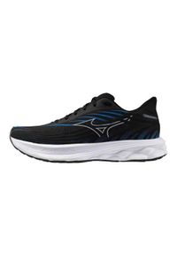 Buty do biegania męskie Mizuno Wave Skyrise 6. Kolor: czarny, biały, wielokolorowy. Materiał: syntetyk, materiał. Szerokość cholewki: normalna. Model: Mizuno Wave. Sport: bieganie