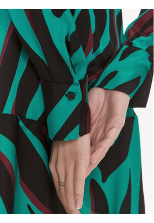 Pinko Sukienka koktajlowa Akihiro 102046 A1B7 Turkusowy Regular Fit. Kolor: turkusowy. Materiał: wiskoza. Styl: wizytowy