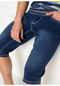 Długie bermudy dżinsowe ze stretchem Regular Fit bonprix niebieski "stone”. Kolor: niebieski. Długość: długie #3