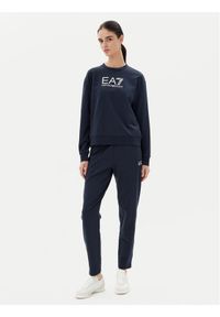 EA7 Emporio Armani Dres 7W000115 AF13135 UB102 Granatowy Regular Fit. Kolor: niebieski. Materiał: bawełna