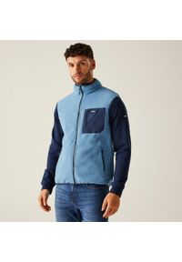 Regatta - Kamizelka turystyczna męska Frankie. Kolor: niebieski. Materiał: polar. Sport: turystyka piesza