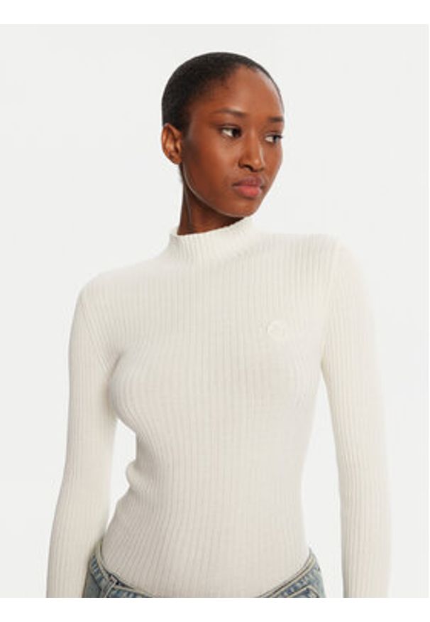 Hugo - HUGO Sweter Sarmie_B 50522578 Écru Slim Fit. Materiał: wiskoza, syntetyk