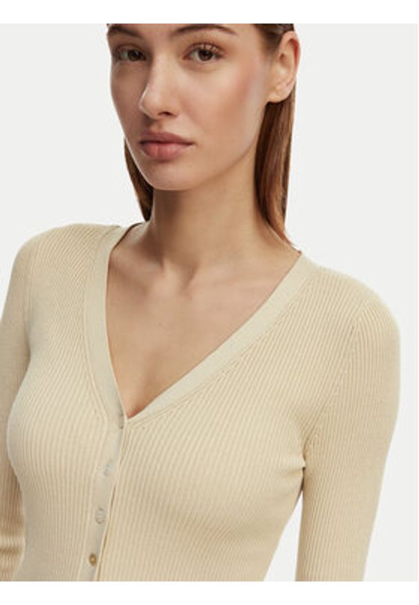 only - ONLY Kardigan Mist 15363392 Beżowy Slim Fit. Kolor: beżowy. Materiał: wiskoza