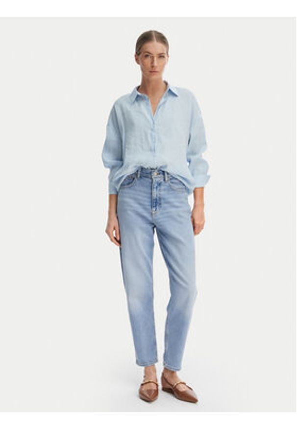 only - ONLY Koszula Zazima 15272523 Błękitny Oversize. Kolor: niebieski