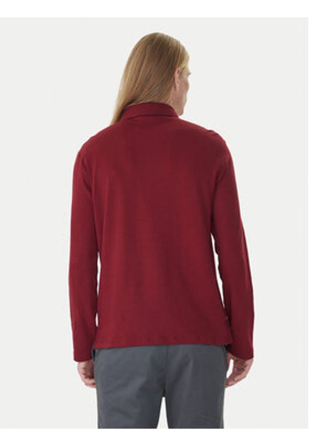 Calvin Klein Polo LV040EM909 Bordowy Regular Fit. Typ kołnierza: polo. Kolor: czerwony. Materiał: bawełna
