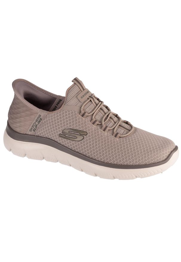 skechers - Buty sportowe Sneakersy męskie, Skechers Summits - High Range Slip-Ins. Kolor: szary. Sport: turystyka piesza