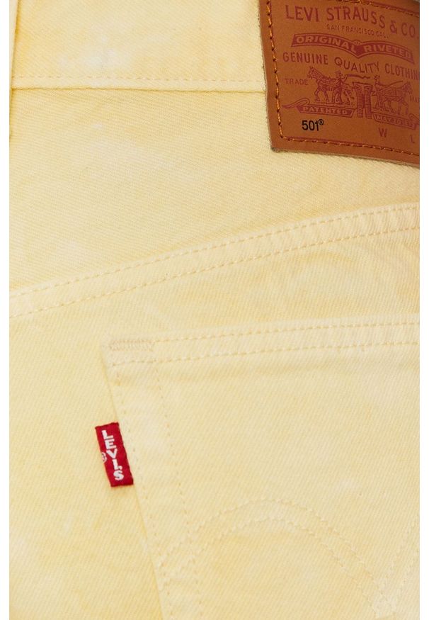 Levi's® - Levi's - Szorty jeansowe. Okazja: na co dzień, na spotkanie biznesowe. Kolor: żółty. Materiał: jeans. Wzór: gładki. Styl: casual, biznesowy
