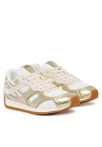 TOMMY HILFIGER - Tommy Hilfiger Sneakersy Th Chic Metallic Retro Runner FW0FW09191 Złoty. Kolor: złoty. Materiał: skóra #3