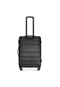 Wittchen - Średnia walizka z ABS-u żłobiona czarna. Kolor: czarny. Materiał: guma. Styl: klasyczny #2
