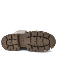 CheBello - Szare Botki Chebello Modne Obuwie Damskie. Okazja: na co dzień. Kolor: szary. Szerokość cholewki: normalna. Wzór: aplikacja. Styl: klasyczny, casual, elegancki #5